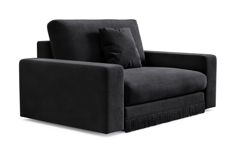 Arken Lyx Suuri Syvä Samettinen nojatuoli - Musta - Huonekalut - Tuoli & nojatuoli - Nojatuoli & lepotuoli