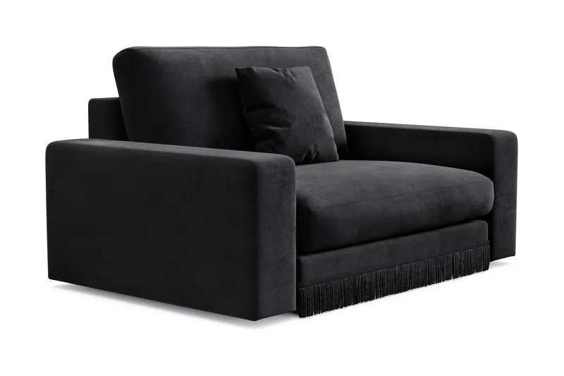 Arken Lyx Suuri Syvä Samettinen nojatuoli - Musta - Huonekalut - Tuoli & nojatuoli - Nojatuoli & lepotuoli