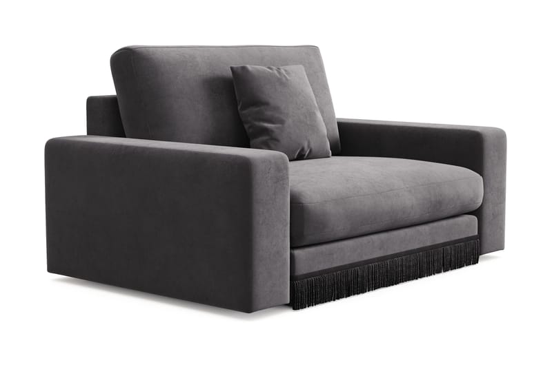 Arken Lyx Suuri Syvä Samettinen nojatuoli - Tummanharmaa - Huonekalut - Tuoli & nojatuoli - Nojatuoli & lepotuoli