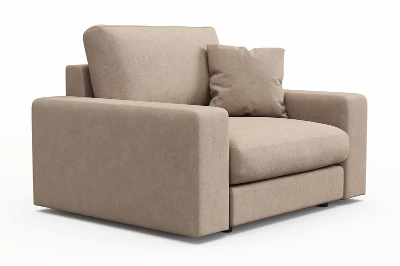 Arken Lyx Syvä Kangasnojatuoli - Beige - Huonekalut - Tuoli & nojatuoli - Nojatuoli & lepotuoli