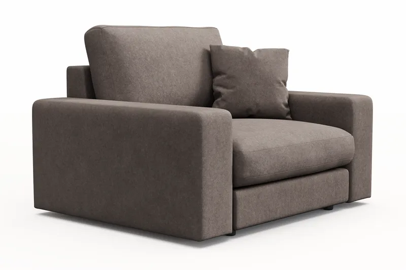 Arken Lyx Syvä Kangasnojatuoli - Ruskea - Huonekalut - Tuoli & nojatuoli - Nojatuoli & lepotuoli