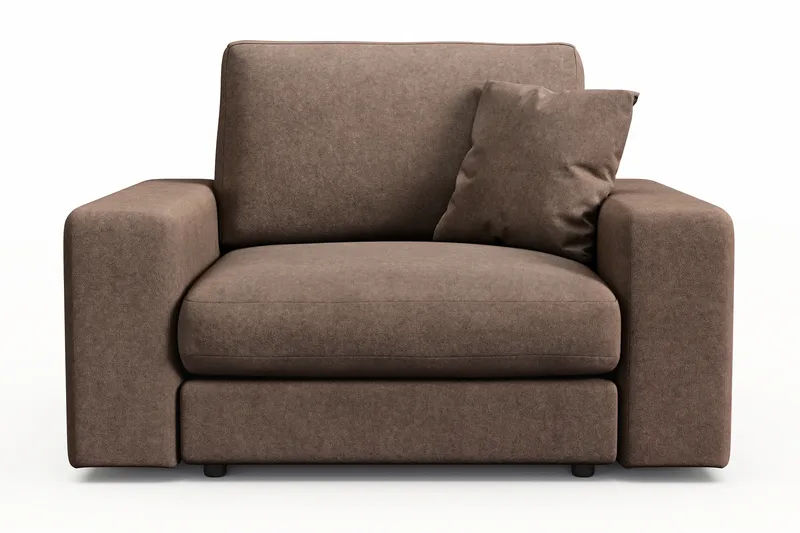 Arken Lyx Syvä Kangasnojatuoli - Ruskea - Huonekalut - Tuoli & nojatuoli - Nojatuoli & lepotuoli