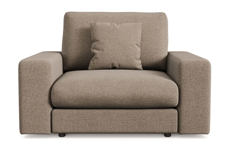 Arken Lyx Syvä Kangasnojatuoli - Ruskea - Huonekalut - Tuoli & nojatuoli - Nojatuoli & lepotuoli