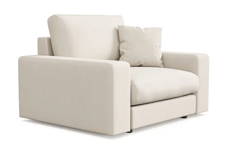 Arken Lyx Syvä Kangasnojatuoli - Vaalea beige - Huonekalut - Tuoli & nojatuoli - Nojatuoli & lepotuoli