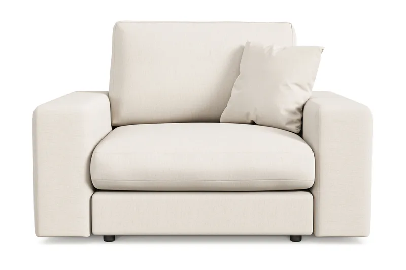 Arken Lyx Syvä Kangasnojatuoli - Vaalea beige - Huonekalut - Tuoli & nojatuoli - Nojatuoli & lepotuoli