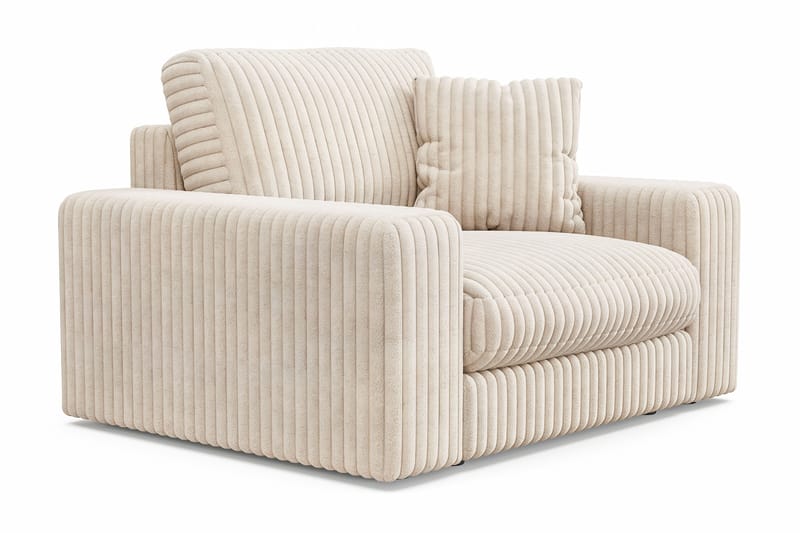 Arken Lyx Syvä Manchesternojatuoli - Beige - Huonekalut - Tuoli & nojatuoli - Nojatuoli & lepotuoli