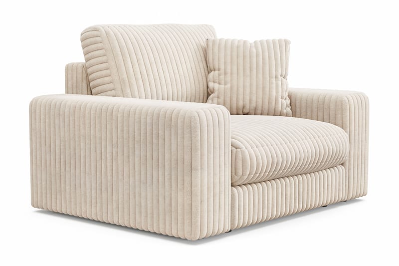 Arken Lyx Syvä Manchesternojatuoli - Beige - Huonekalut - Tuoli & nojatuoli - Nojatuoli & lepotuoli