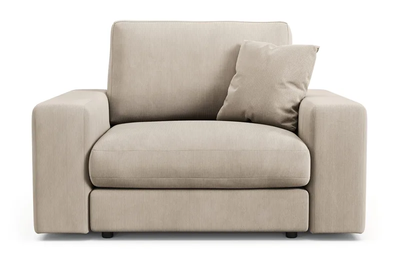 Arken Lyx Syvä Manchesternojatuoli - Greige - Huonekalut - Tuoli & nojatuoli - Nojatuoli & lepotuoli