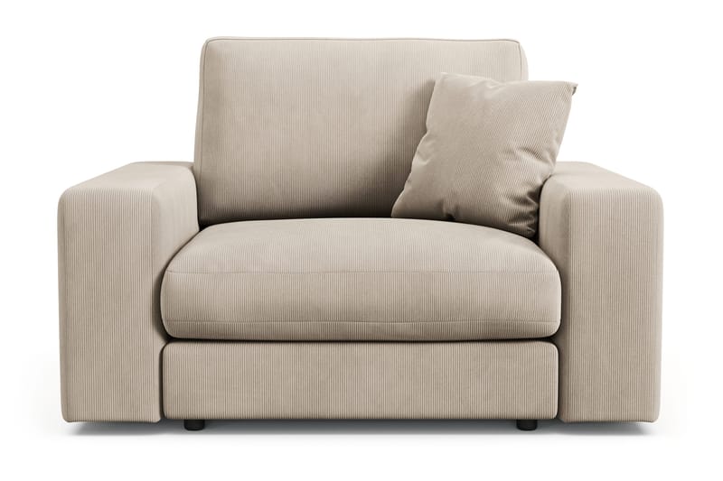 Arken Lyx Syvä Manchesternojatuoli - Greige - Huonekalut - Tuoli & nojatuoli - Nojatuoli & lepotuoli