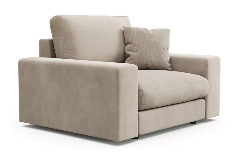 Arken Lyx Syvä Manchesternojatuoli - Greige - Huonekalut - Tuoli & nojatuoli - Nojatuoli & lepotuoli