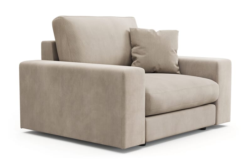 Arken Lyx Syvä Manchesternojatuoli - Greige - Huonekalut - Tuoli & nojatuoli - Nojatuoli & lepotuoli