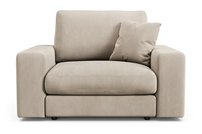 Arken Lyx Syvä Manchesternojatuoli - Greige - Huonekalut - Tuoli & nojatuoli - Nojatuoli & lepotuoli