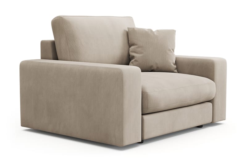 Arken Lyx Syvä Manchesternojatuoli - Greige - Huonekalut - Tuoli & nojatuoli - Nojatuoli & lepotuoli