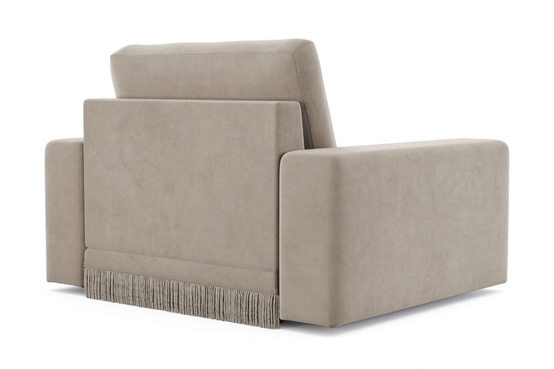 Arken Lyx Syvä Samettinen nojatuoli - Beige - Huonekalut - Tuoli & nojatuoli - Nojatuoli & lepotuoli