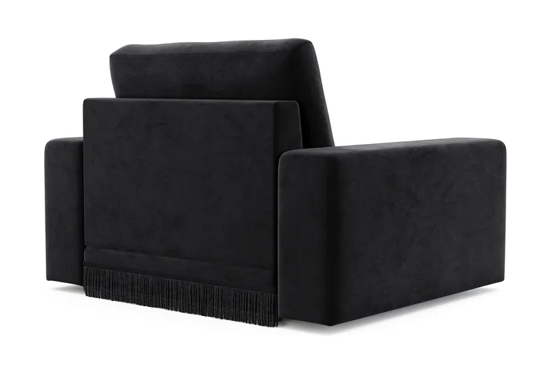 Arken Lyx Syvä Samettinen nojatuoli - Musta - Huonekalut - Tuoli & nojatuoli - Nojatuoli & lepotuoli