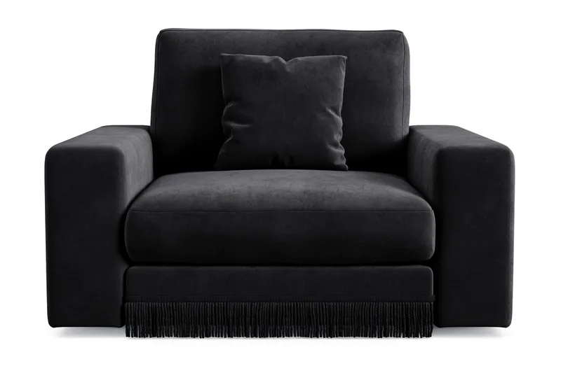 Arken Lyx Syvä Samettinen nojatuoli, Musta