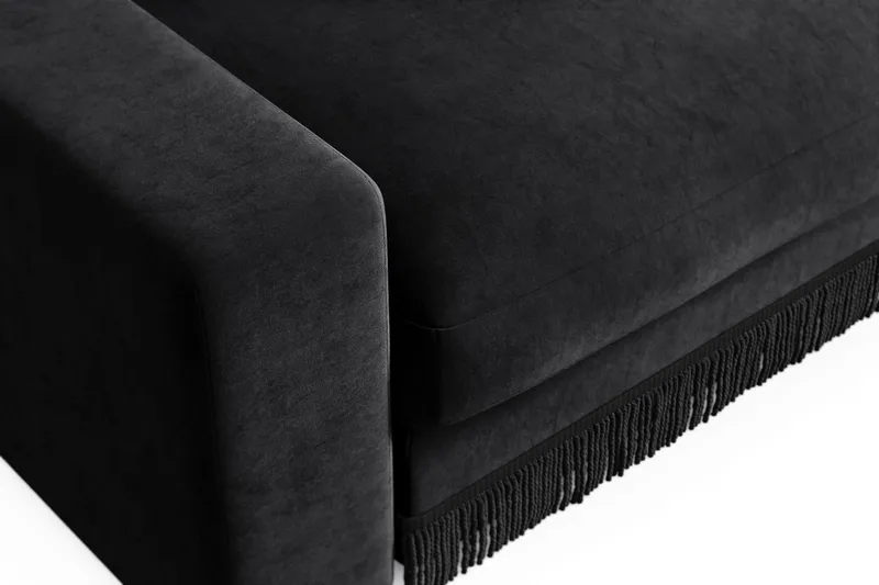 Arken Lyx Syvä Samettinen nojatuoli - Musta - Huonekalut - Tuoli & nojatuoli - Nojatuoli & lepotuoli