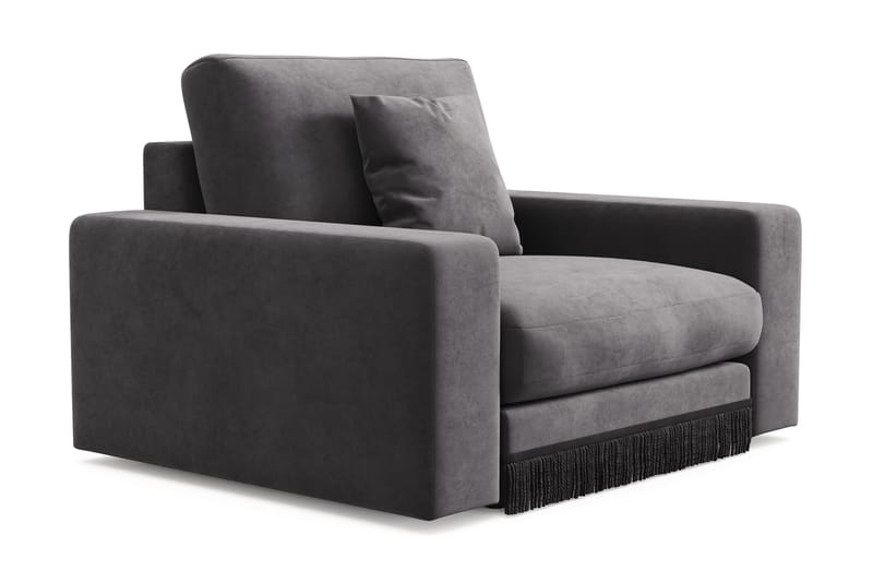 Arken Lyx Syvä Samettinen nojatuoli - Tummanharmaa - Huonekalut - Tuoli & nojatuoli - Nojatuoli & lepotuoli