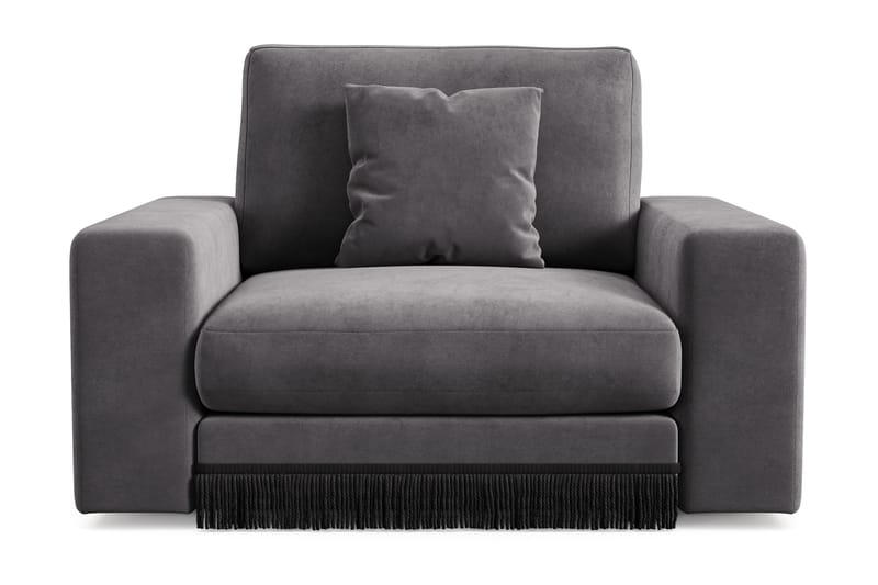 Arken Lyx Syvä Samettinen nojatuoli - Tummanharmaa - Huonekalut - Tuoli & nojatuoli - Nojatuoli & lepotuoli