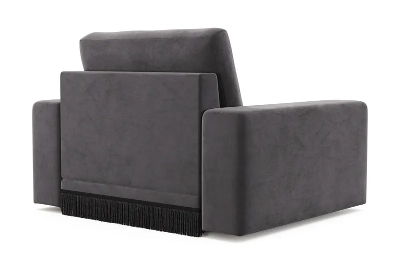 Arken Lyx Syvä Samettinen nojatuoli - Tummanharmaa - Huonekalut - Tuoli & nojatuoli - Nojatuoli & lepotuoli
