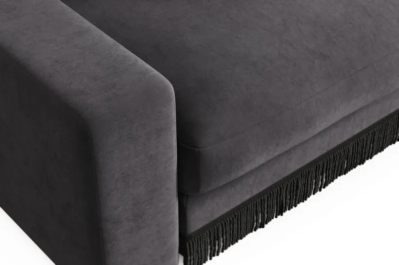 Arken Lyx Syvä Samettinen nojatuoli - Tummanharmaa - Huonekalut - Tuoli & nojatuoli - Nojatuoli & lepotuoli