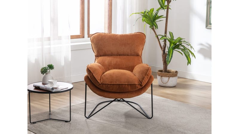 Artemis-nojatuoli kankaalla verhoiltu - okra - Huonekalut - Tuoli & nojatuoli - Nojatuoli & lepotuoli