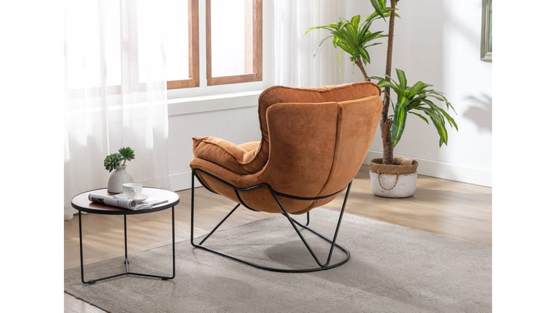 Artemis-nojatuoli kankaalla verhoiltu - okra - Huonekalut - Tuoli & nojatuoli - Nojatuoli & lepotuoli