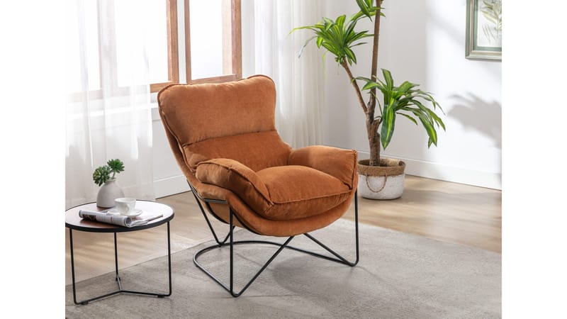 Artemis-nojatuoli kankaalla verhoiltu, okra