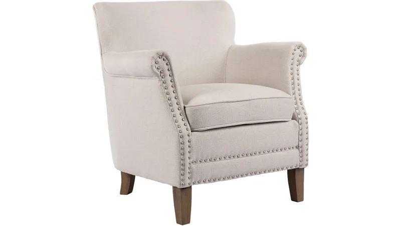 Asolo-nojatuoli kankaalla - Beige - Huonekalut - Tuoli & nojatuoli - Nojatuoli & lepotuoli