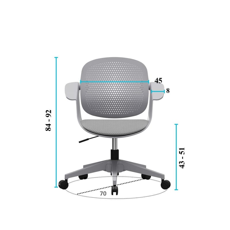 Astven Työtuoli - Harmaa - Huonekalut - Tuoli & nojatuoli - Työtuolit