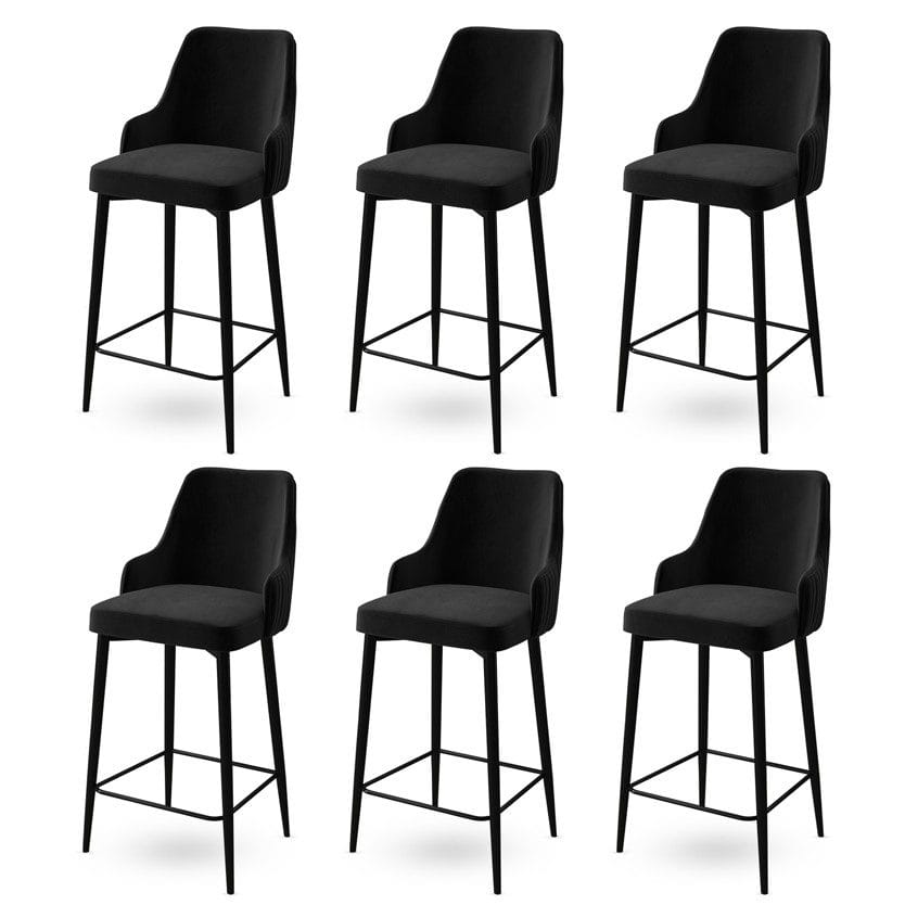 Baarijakkarasetti (6 kpl) Hanah Home Enox Six musta -