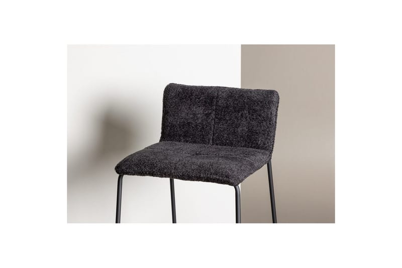 Baarituoli Bisbee Bouclé Musta - Musta - Huonekalut - Tuoli & nojatuoli - Baarituoli