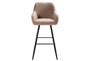 Baarituoli Casmalia 2 kpl Beige/musta - Beige/musta - Huonekalut - Tuoli & nojatuoli - Baarituoli