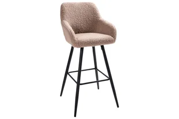 Baarituoli Casmalia 2 kpl Beige/musta - Beige/musta - Huonekalut - Tuoli & nojatuoli - Baarituoli