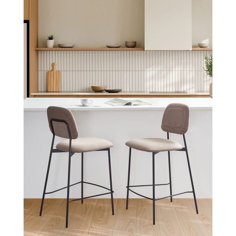 Baarituoli Duette 2-pakkaus - Beige, musta - Huonekalut - Tuoli & nojatuoli - Baarituoli