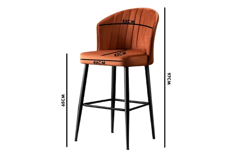 Baarijakkara Rubi - Harmaa - Huonekalut - Tuoli & nojatuoli - Baarituoli