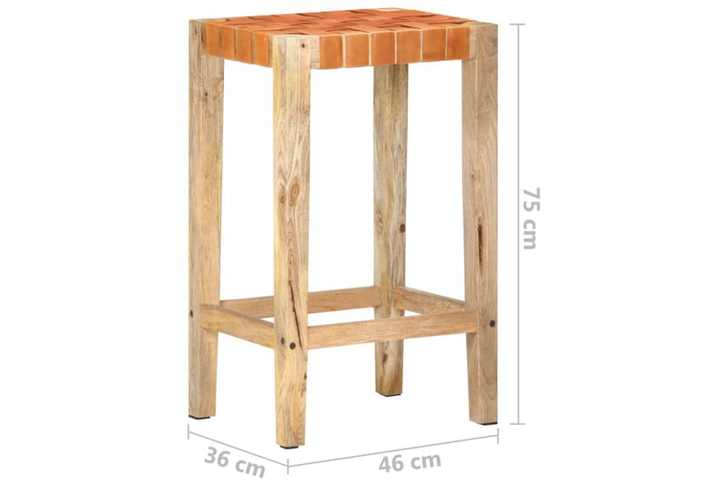 Baarijakkarat 2 kpl ruskea aito nahka 75 cm - Huonekalut - Tuoli & nojatuoli - Baarituoli