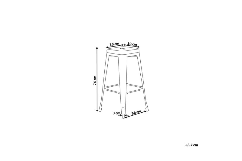 Baarituoli Cabrillo 36 cm - Musta - Huonekalut - Tuoli & nojatuoli - Baarituoli