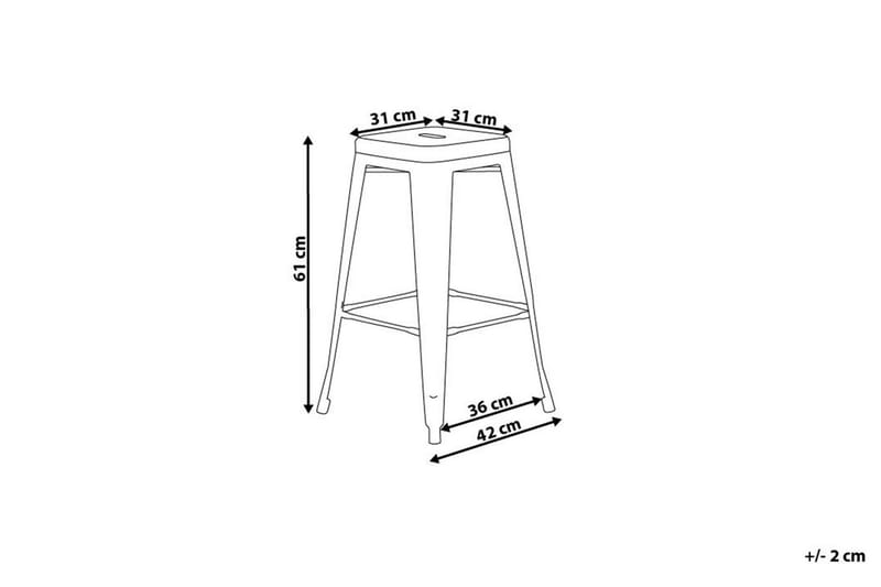 Baarituoli Cabrillo 42 cm - Musta - Huonekalut - Tuoli & nojatuoli - Baarituoli