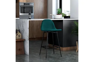 Baarituoli Calvin Vihreä/Sametti - Dorel Home - Huonekalut - Tuoli & nojatuoli - Baarituoli