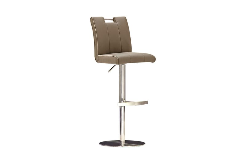 Baarituoli Chaco Pyöreä jalka Nahka - Beige - Huonekalut - Tuoli & nojatuoli - Baarituoli