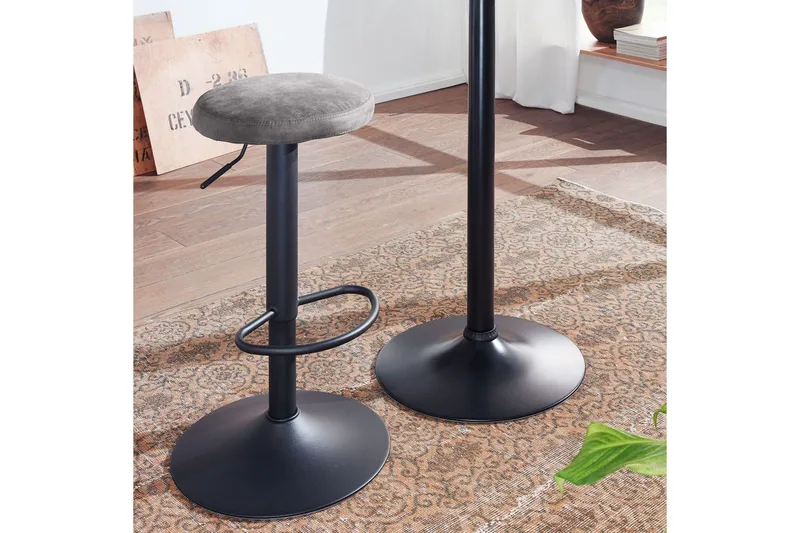 Baarituoli Clanton - Tummanharmaa/Musta - Huonekalut - Tuoli & nojatuoli - Baarituoli