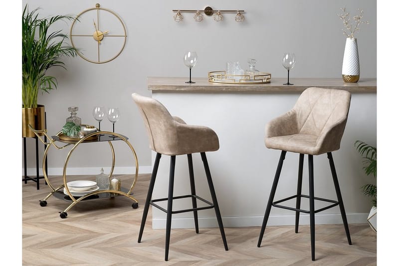 Baarituoli Darien 41 cm - Beige - Huonekalut - Tuoli & nojatuoli - Baarituoli