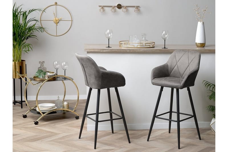 Baarituoli Darien 41 cm - Harmaa - Huonekalut - Tuoli & nojatuoli - Baarituoli