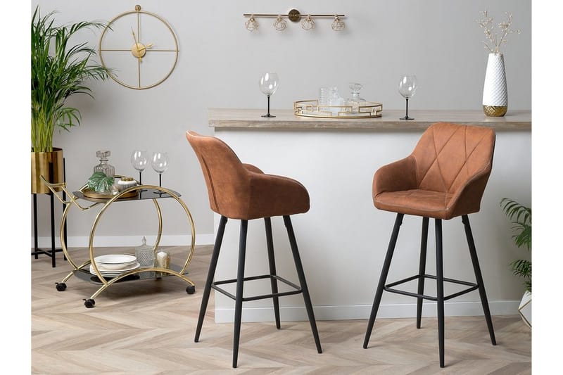Baarituoli Darien 41 cm - Ruskea - Huonekalut - Tuoli & nojatuoli - Baarituoli