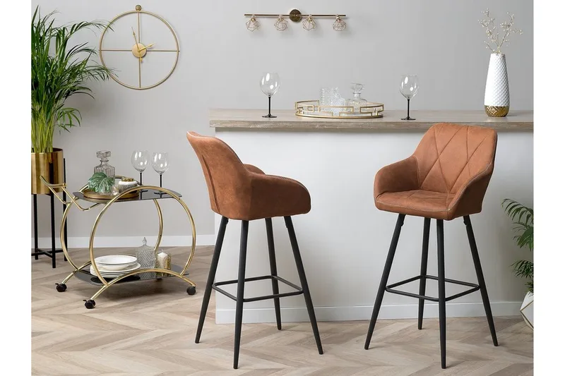 Baarituoli Darien 41 cm - Ruskea - Huonekalut - Tuoli & nojatuoli - Baarituoli
