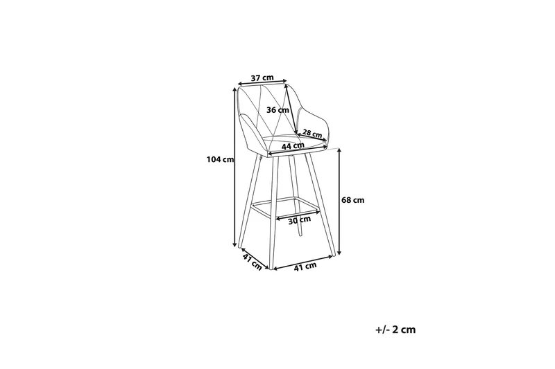 Baarituoli Darien 41 cm - Sininen - Huonekalut - Tuoli & nojatuoli - Baarituoli