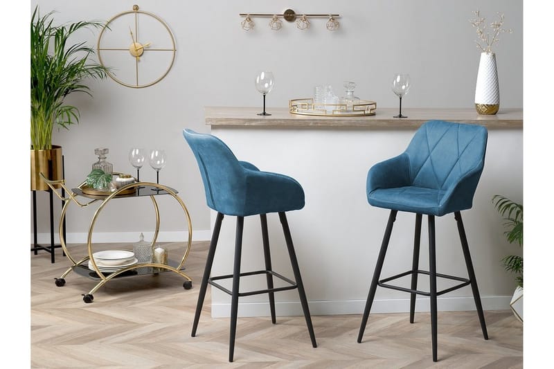 Baarituoli Darien 41 cm - Sininen - Huonekalut - Tuoli & nojatuoli - Baarituoli
