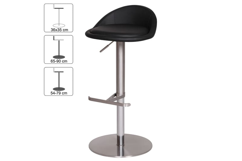 Baarituoli Ducsay - Musta - Huonekalut - Tuoli & nojatuoli - Baarituoli