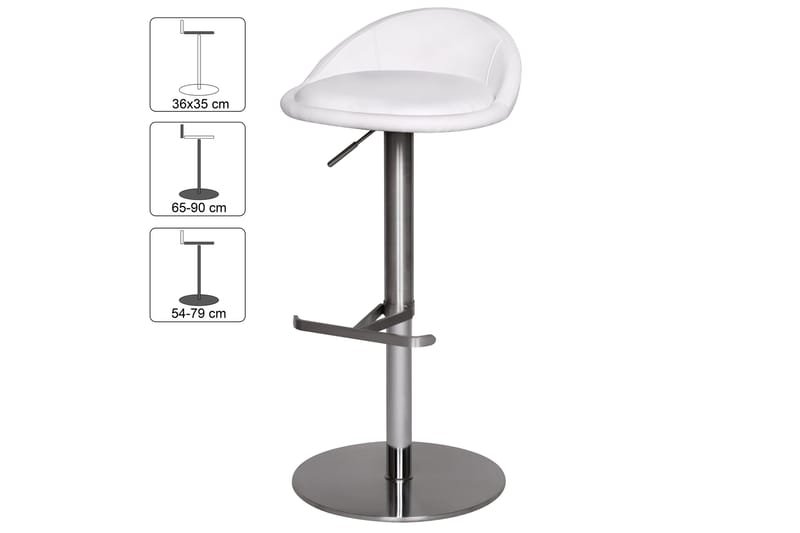 Baarituoli Ducsay - Valkoinen - Huonekalut - Tuoli & nojatuoli - Baarituoli